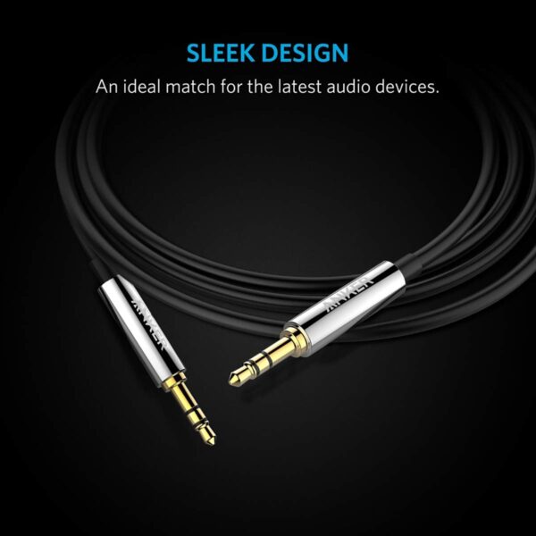 Anker 3.5mm Premium Auxiliary Audio Cable (4ft / 1.2m)  (Black) A7123H12 - Image 5