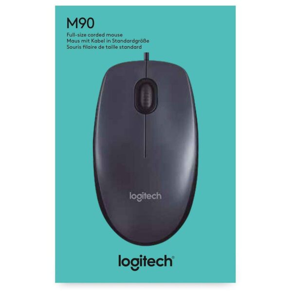 Logitech Wired Mouse M90 Black USB