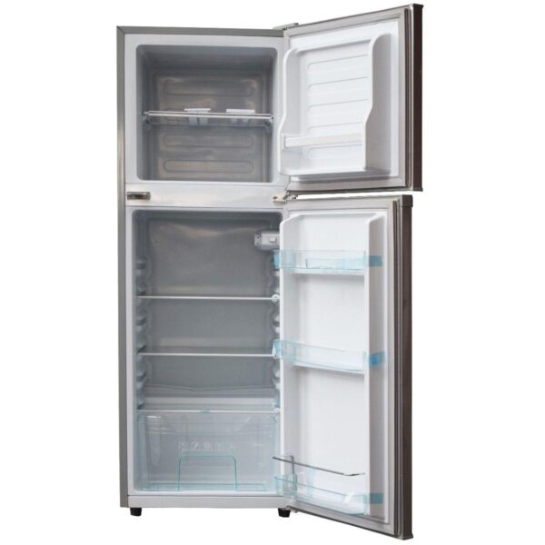 Von 138L Double Door Fridge – Silver VART-18DMS