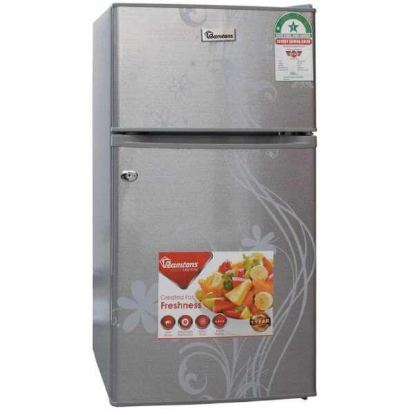 RAMTONS 90L DOUBLE DOOR FRIDGE SILVER RF/222