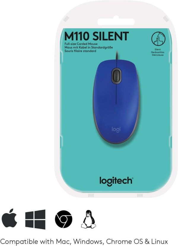 Logitech M110 Silent Mouse USB Wired