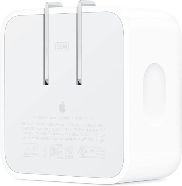 Apple 35W Dual USB-C Port Compact Power Adapter