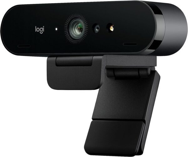 Logitech Brio 4K Webcam, Ultra 4K HD Video Calling, Noise-Canceling mic