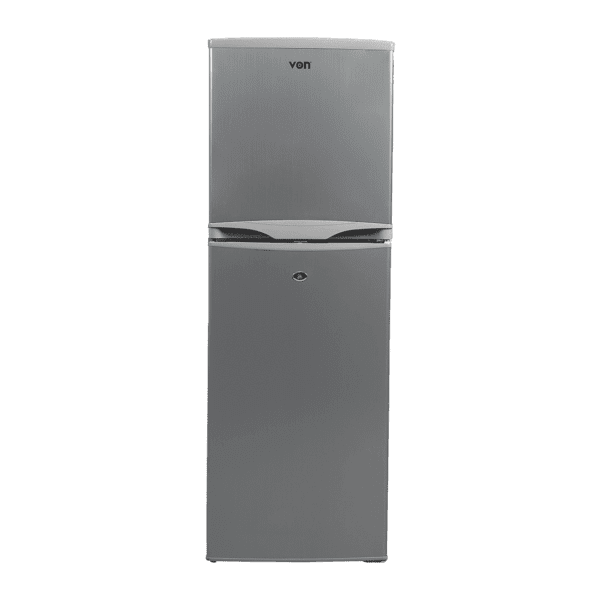 Von 134L Double Door Fridge – Silver VART-22DHS