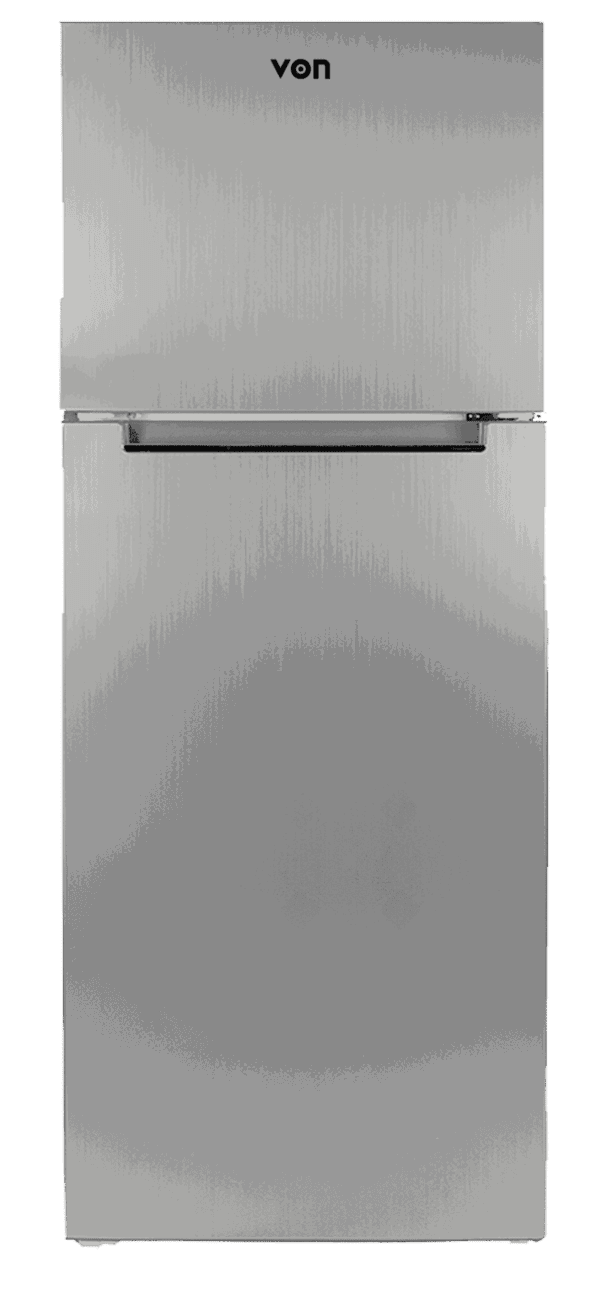 Von 251L Double Door Fridge  – Silver VART-36NHS