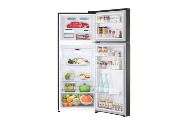 LG DoubleDoor Fridge No Frost 395L Black Steel