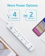 Anker PowerExtend USB 4 strip B2B - SA/KW/AE/SG/MY/HK White Iteration 1 A9141K21