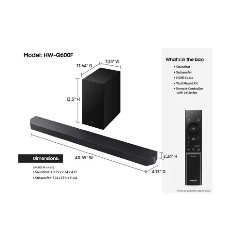 Samsung HW-Q600F 3.1.2ch Soundbar - Image 2